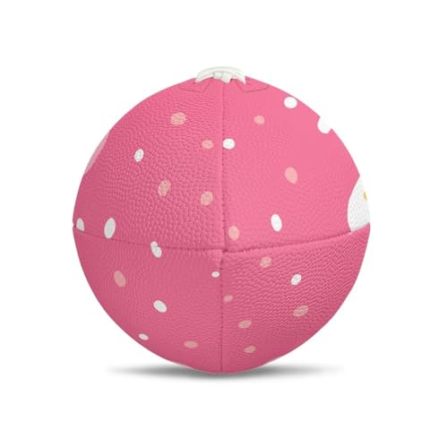 SYtrade Recreational Football Game Footballs PU Composite Leather Footballs for Training Indoor Outdoor - color: Pink Ice Cream