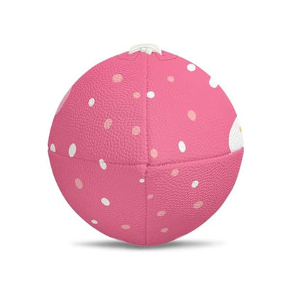 SYtrade Recreational Football Game Footballs PU Composite Leather Footballs for Training Indoor Outdoor - color: Pink Ice Cream