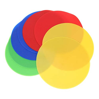 INOOMP 8pcs Markers for Sports Training Landmark Pads Red Yellow Green for Soccer Basketball Football and Classroom Activities