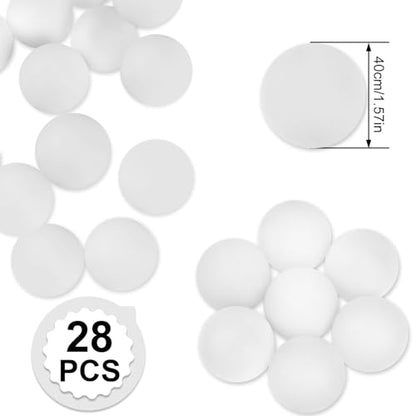 Guirnd 28 Pcs 40mm Ping Pong Balls for Table Tennis, Games, Arts, Kids, and Pet Toys - color: White