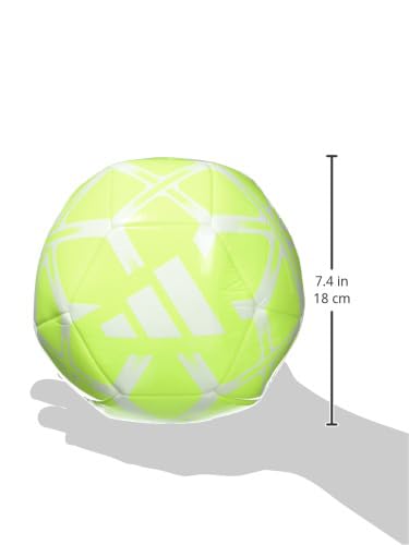 adidas Starlancer Club Soccer Ball - color: Lucid Lemon/White, size: 4
