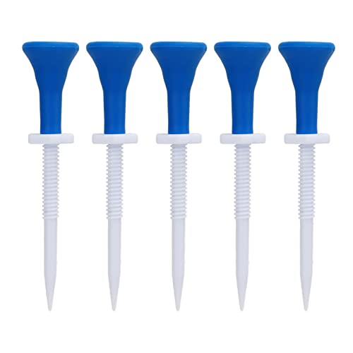 5 PCS Adjustable Sport Tees | Reduce Friction Plastic Tees for Training/Competition | Soft Rubber Head Cover, Hex Nut Adjustment | Sport Training Supplies for Men/Women/Youth