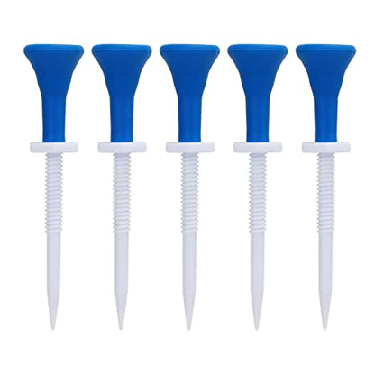 5 PCS Adjustable Sport Tees | Reduce Friction Plastic Tees for Training/Competition | Soft Rubber Head Cover, Hex Nut Adjustment | Sport Training Supplies for Men/Women/Youth