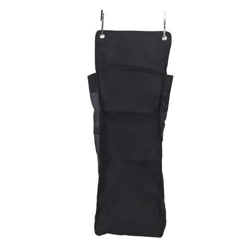 Drfeify Over The Door Hanging Sports Equipment Organizer, Large Capacity Nylon Mesh Storage Bag with Multiple Compartments, for Basketball Football Volleyball Tennis Gear