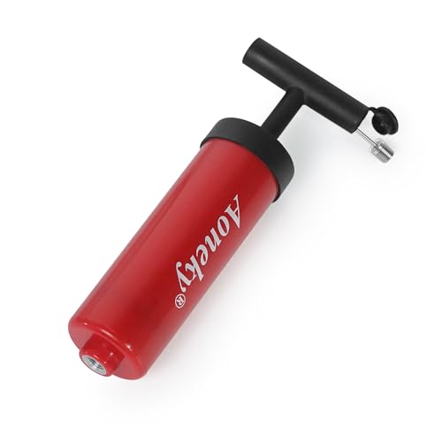 Aoneky Mini Hand Pump for Sports Balls - Portable Air Pump with Needle Storage, Compact Design for Basketball, Soccer, Football, Volleyball | Needle Included