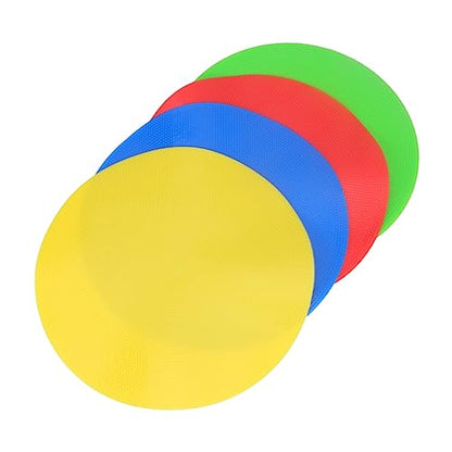 BESPORTBLE 4 Pcs Soccer Training Markers Durable Spot Markers for Football Basketball and Agility Drills Clearly Visible and Non Slip Design for Use Yellow Red Blue