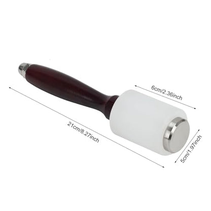 Leather Carving Hammer Mallet Wood Handle Nylon Hammer Mallet for Leathercraft Leather Carving DIY Leathercraft Mallet, Nylon Head Wood Handle (I head) - color: I Head