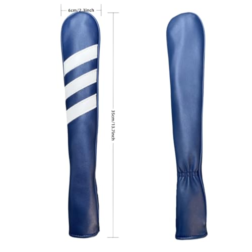Golf Alignment Stick Cover - Chilxe Alighment Stick Headcover Head Cover - Synhtetic Leather Alignment Stick Holder - Basic Golf Accessories (Blue)