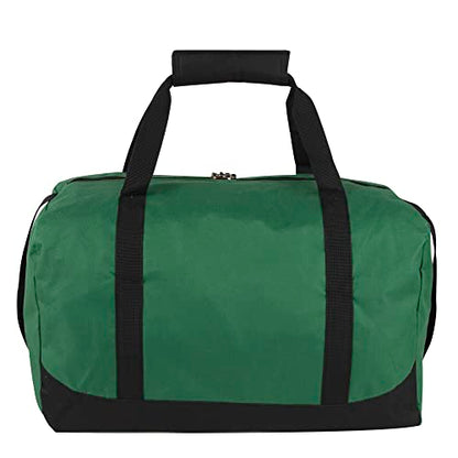 24 Pack Bulk Duffle Bags Wholesale by the Case for Homeless, Sports Teams, and Duffle Bags for Foster Kids (All Green Pack) - color: All Green Pack