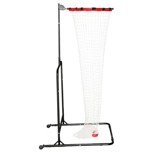 Volleyball Setter Training Equipment, Volleyball Setter Trainer Net Adjustable Angle & Height with Rolling Wheels for Professional Beginner Serving, Passing, Spiking