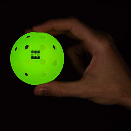 Shadow-Ball Glow in The Dark Outdoor-Pickleballs, Luminescent, 6 Pack Pickleballs, USAPA Standard