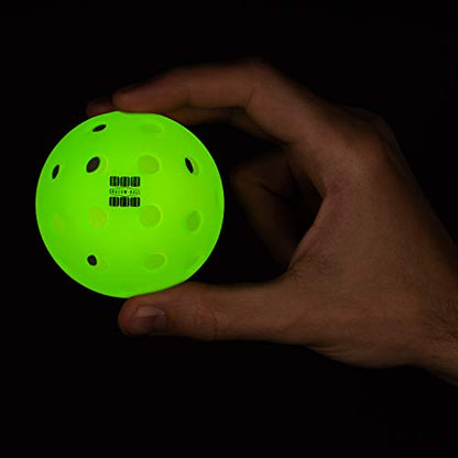 Shadow-Ball Glow in The Dark Outdoor-Pickleballs, Luminescent, 6 Pack Pickleballs, USAPA Standard