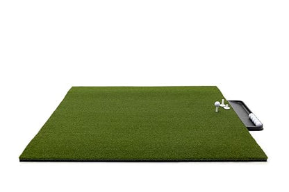 Dura-Pro Premium Turf Indoor/Outdoor Golf Mat. Bonus Tray + 3 Rubber Golf Tees. Advantage 5'x5' (30mm)