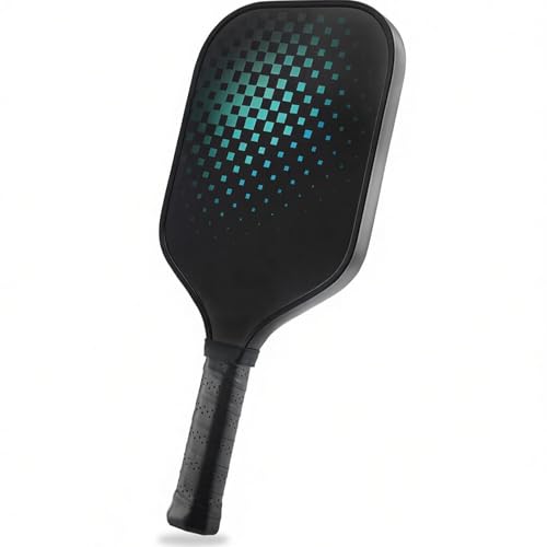 Pickleball Paddles, T700 Raw Carbon Fiber Pickleball Paddles with 16mm Power Polypropylene Honeycomb Core, Increased Power for Ultimate Spin Control & Consistency, USAPA Standard - color: Black