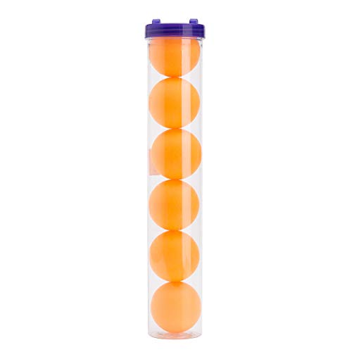 Table Tennis Ping Pong Ball Pack of 6 Balls, 40mm Seamless Design Recreation Table Tennis Equipment, Accessories - Great for Practice and Training - color: Orange