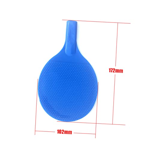 Generic 2 Sets Outdoor Table Tennis Racket Set with Plastic Pong Paddles and Balls for Beginners Safe Smooth Bezels Red and Blue for Parent Play and Tennis Practice