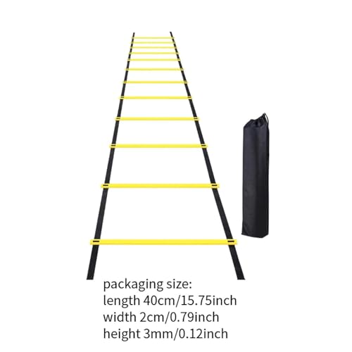 Agility Ladder Speed Ladder Fitness Feet Training Multifunction with Storage Bag Rugby Outdoor Sports Instant Set up Foldable