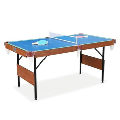RACK Crux 55-inch Folding Billiard/Pool Table – Portable, Space-Saving Foldable Design - style: Green 3-in-1 Multi Game