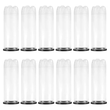 FUOYLOO 12PCS Tennis Ball Storage Container - Clear Tube Holder with Lid - Ball Picker Box Organizer for Table Tennis, Golf Storage Supplies