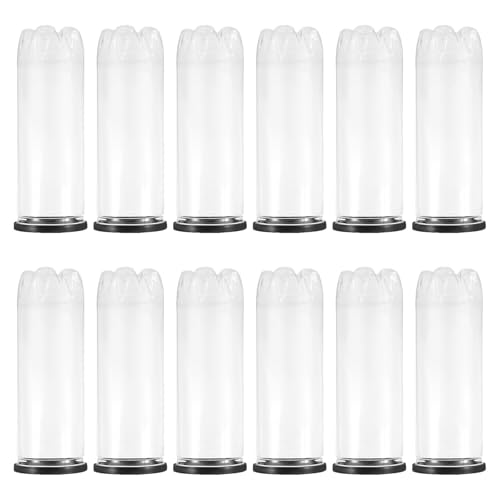 12PCS Tennis Ball Storage Holder Tube - Transparent Plastic Container with Lid - Portable Balls Organizer for Table Tennis Storage and Protection Supplies
