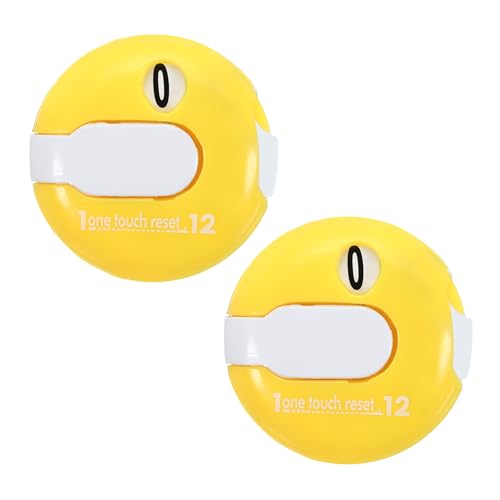 PATIKIL Golf Score Counter, Mini Golf Shot Stroke Attachment Counter Clicker Clip for Golfers Glove Bag - color: Yellow White