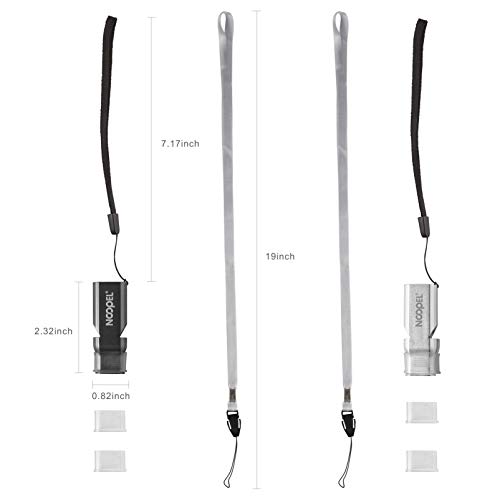 Noopel Coaches Whistle with Lanyard and Mouth Grip, 2 Pack Emergency Whistles, Loud for Referees Sports Officials Hiking Outdoor Camping Boating Backpacking Survival Rescue