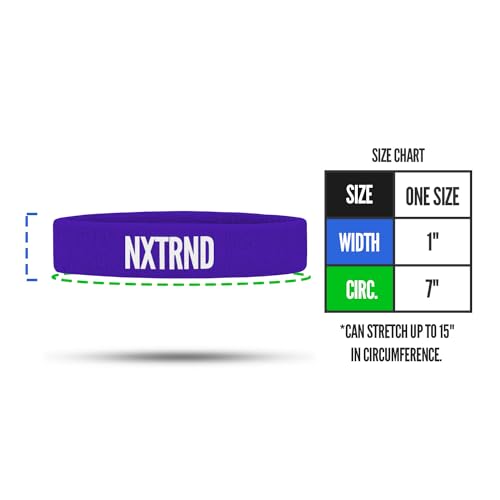 1 Pair Nxtrnd Bicep Bands, Sweat-Absorbent Arm Sweatbands, Football Accessory - color: Purple