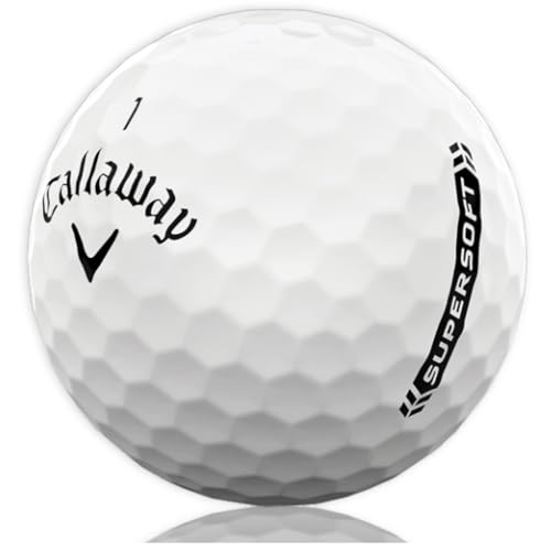 Golf Ball Monkey Cheap Recycled for Callaway Supersoft Golf Balls Bulk - Used Super Soft for Callaway Golf Balls for Men & Women - color: White, style: 50 - 4A/Near Mint