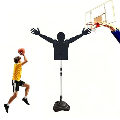 Basketball Defender Dummy, Adjustable Height Youth Dribbling Training Mannequin with Movable Arms, Water Weighted Base, Basketball Training Practice Equipment
