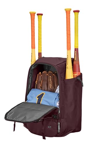 Easton Easton | Walk-off Ethos Backpack Equipment Bag | Baseball & Softball | Multiple Colors - color: Maroon