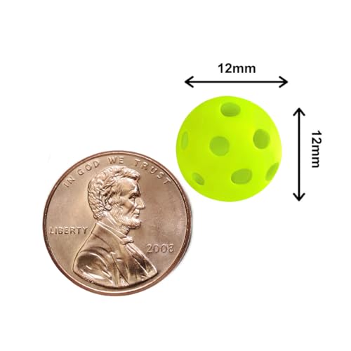 Mini Pickleball Beads Charms Set For Crafting Pickleball Accessories, 24 Small Beads, Size 12mm, Mini Pickleballs, Make DIY Pickleball Earrings, Unique Pickleball Gifts