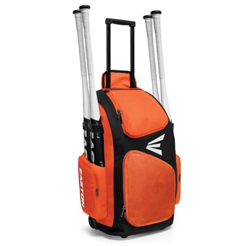Easton | TRAVELER STAND-UP Wheeled Equipment Bag | Baseball & Softball | Multiple Colors - color: Athletic Orange
