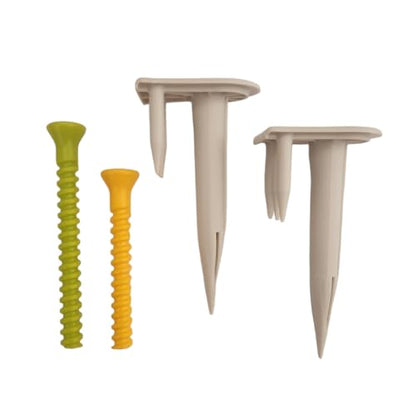 MARGIN Golf Driving Range tee Holder and Flexible Golf tees, for Grass, Automatic and Stays in Place, Height Adjustable, consistent tee Height, virtually Unbreakable Plastic tees 2 1/2" & 3 1/4"