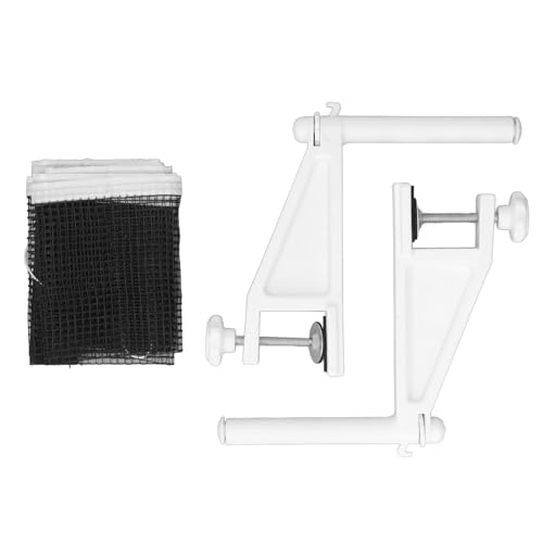Table Tennis Net and Post Set, Portable Folding Adjustable Table Tennis Mesh Net with Screw On Clamp for Indoor Outdoor Home Club