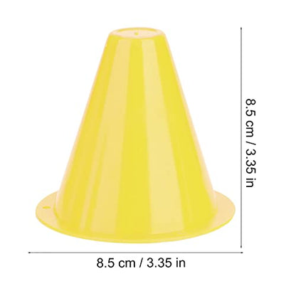 10-Pack Football Training Cones, Bracket Accessories, Obstacle Marking Set - color: Yellow