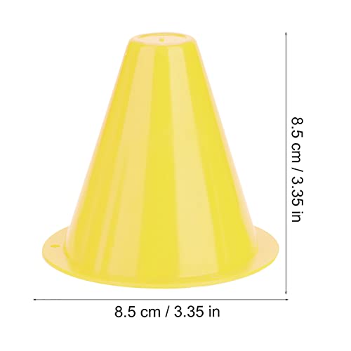 10-Pack Football Training Cones, Bracket Accessories, Obstacle Marking Set - color: Yellow