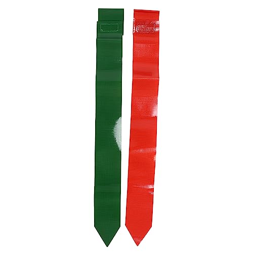 Flag Football Set for 10 Players, Wireless Flag Football Belts with 30 Flags and 4 Cones, PVC Waist Belt Kit for Youth Training and Outdoor Games (Red+Green)