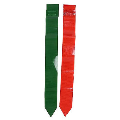 Flag Football Set for 10 Players, Wireless Flag Football Belts with 30 Flags and 4 Cones, PVC Waist Belt Kit for Youth Training and Outdoor Games (Red+Green)