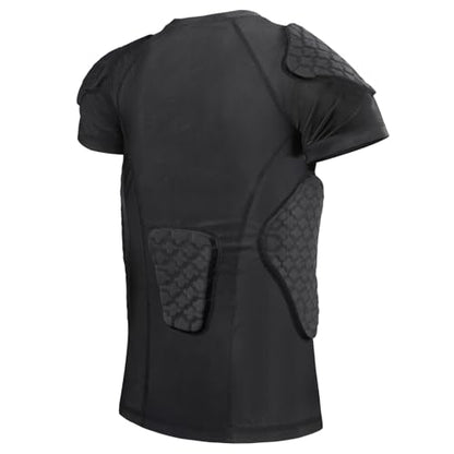 DGXINJUN Youth Padded Shirt Chest Rib Heart Guard Protector Kids Shirt for Football Rugby Lacrosse Baseball Softball
