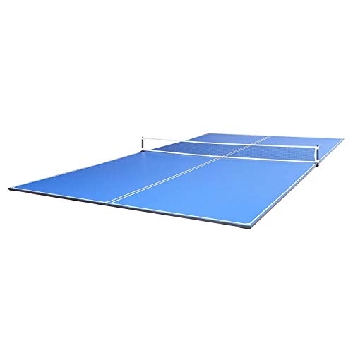 JOOLA Ping Pong Conversion Top with Net Set for Billiard and Pool Tables - Regulation Top Converts Billiards into Ping Pong Table - Includes Foam Padding for Protection - Steel Frame Option - color: Foldable