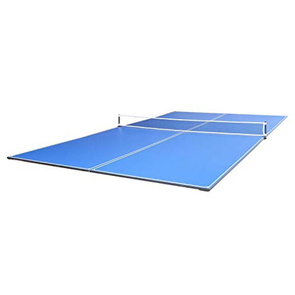 JOOLA Ping Pong Conversion Top with Net Set for Billiard and Pool Tables - Regulation Top Converts Billiards into Ping Pong Table - Includes Foam Padding for Protection - Steel Frame Option - color: Foldable