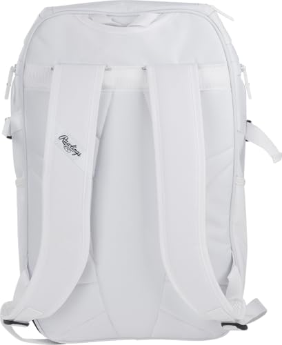 Rawlings | FRANCHISE 2.0 Player's Backpack | Baseball/Softball | Rec/Travel | Multiple Styles | Baseball/Softball - color: WHITE