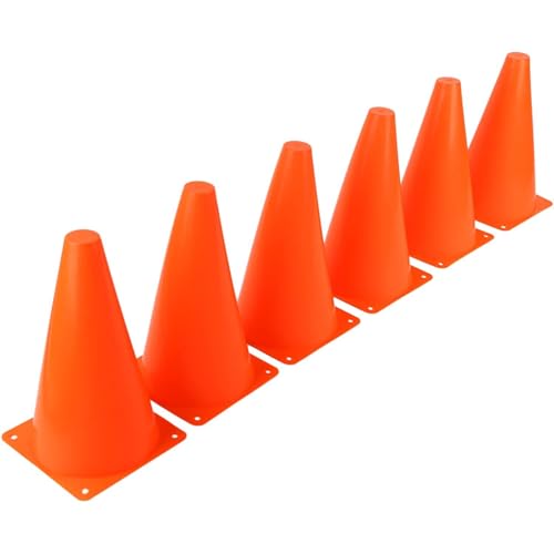 Juvale Motorcycle Practice Cones - 9" x 5.5", Orange, 12-Pack - Cones for Parallel Parking Practice & Training - Agility & Traffic Control for Sports & Parking Areas