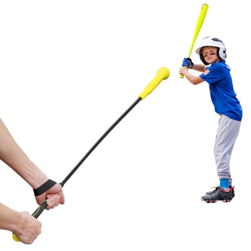 Baseball Hitting Stick,Batting Practice Equipment for Baseball and Softball,Extended Handlebar with Grip Strap,Ideal One-on-One Baseball Training Equipment - style: Softball Swing Trainer