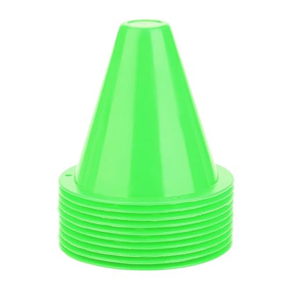 10-Pack Football Training Cones, Bracket Accessories, Obstacle Marking Set - color: Green