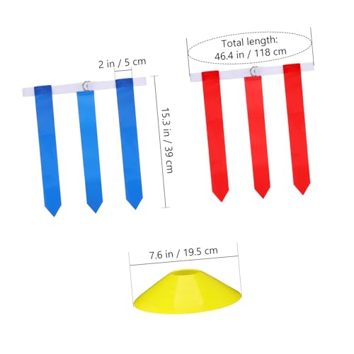 Mikinona 16Pcs Flag Football Set with Adjustable Belts and Agility Cones Accessories for Youth Football Players Durable and Easy to Use