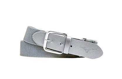 Mizuno Classic Elastic Baseball/Softball Belt | Youth and Adult - color: Grey, size: Adult OSFM