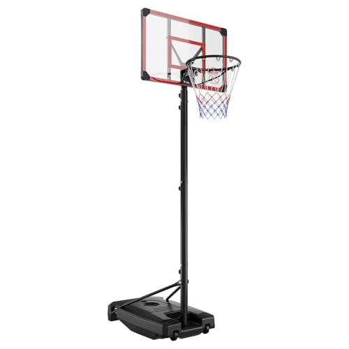 Portable Basketball Hoop Outdoor & Indoor 4.82-8.53ft Height Adjustable, Basketball Hoops & Goals System for Teenagers, Youth, for Backyard, Driveway Play with Stable Enlarged Base - size: 33 INCH