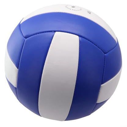 Official Size 5 Volleyball for Indoor and Outdoor Play, Soft PVC, Machine Stitched for Beach Games and Training(B)