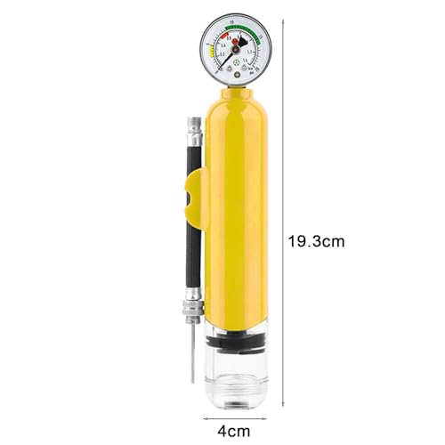 Ball Pump with Pressure Gauge, Dual Action Air Pump for Balls with Needle and Extension Hose, Hand Pump Air Inflation for Basketball, Soccer Ball, Football, Volleyball, Rugby - color: Blue